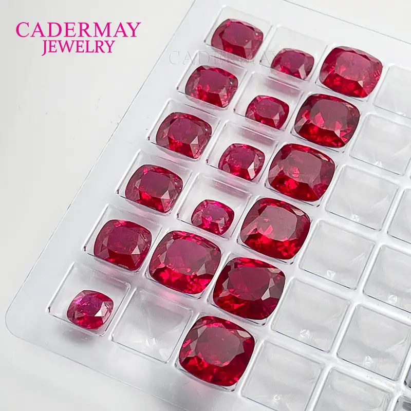 Square Synthetic Ruby Fertilizer Gems Set - Image 4