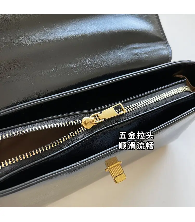 Women's White Crossbody Bag with Gold Clasp — feature 15