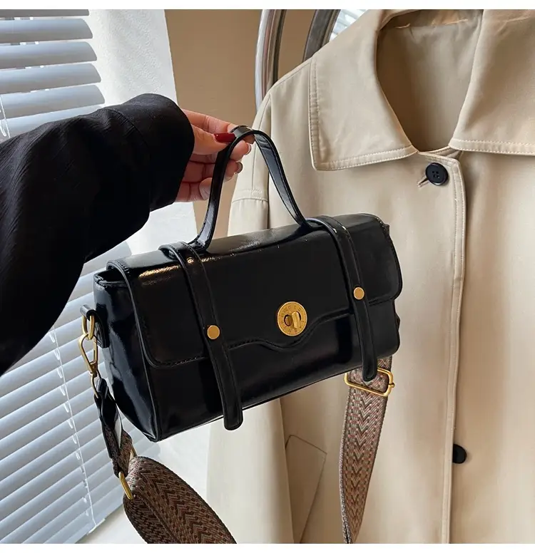 Women's White Crossbody Bag with Gold Clasp — feature 20