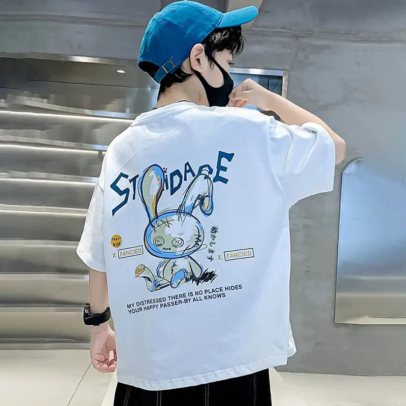 Boys Cotton Printed T-Shirt Medium Big Summer 2024 - Image 6