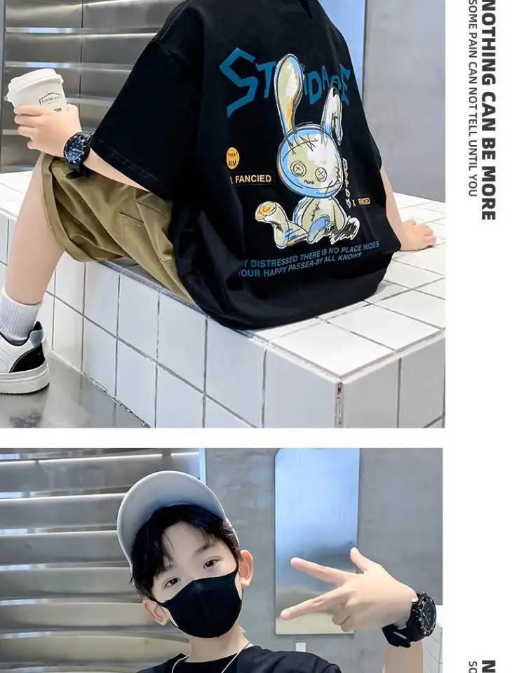 Boys Cotton Printed T-Shirt Medium Big Summer 2024 — feature 16