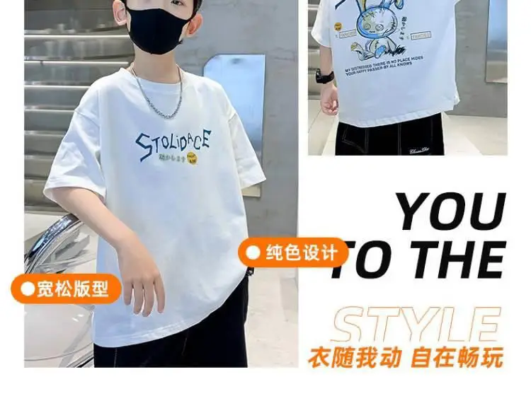 Boys Cotton Printed T-Shirt Medium Big Summer 2024 — feature 4