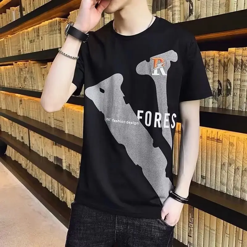 Men's Black Forest Print Short Sleeve T-Shirt - Image 4