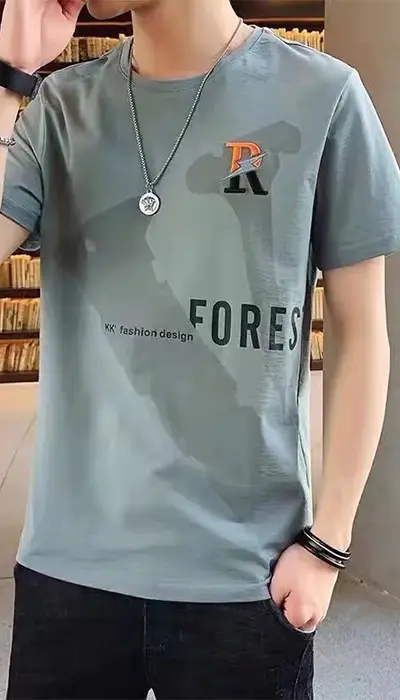 Men's Black Forest Print Short Sleeve T-Shirt — feature 3