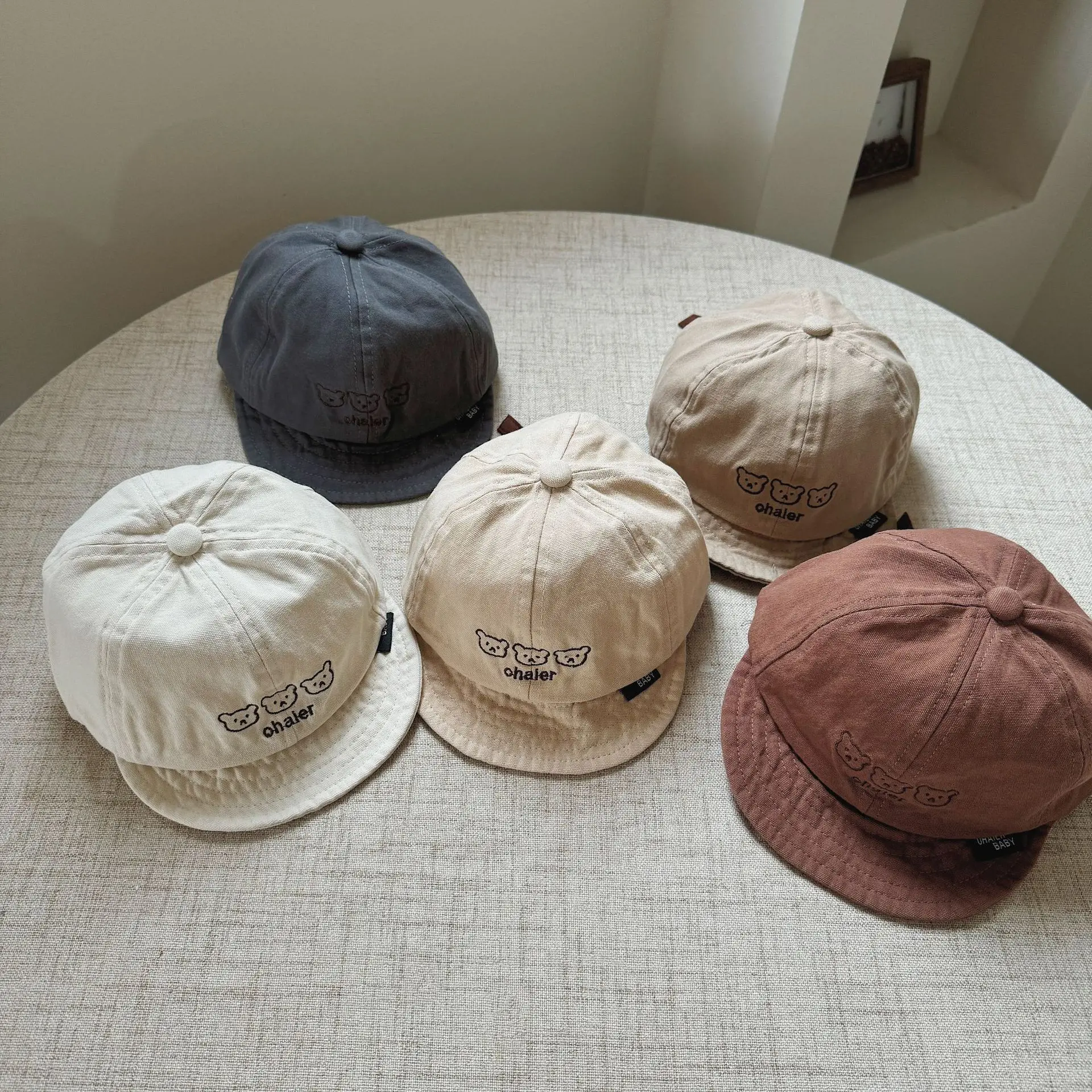 Kids Pink Peaked Cap 2024 Korean Style β feature 3