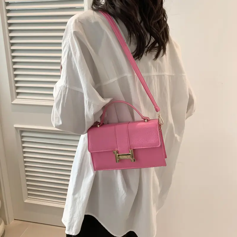 Green Textured Crossbody Bag for Women - Image 9