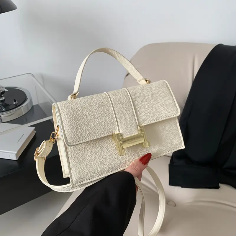 Green Textured Crossbody Bag for Women - Image 2