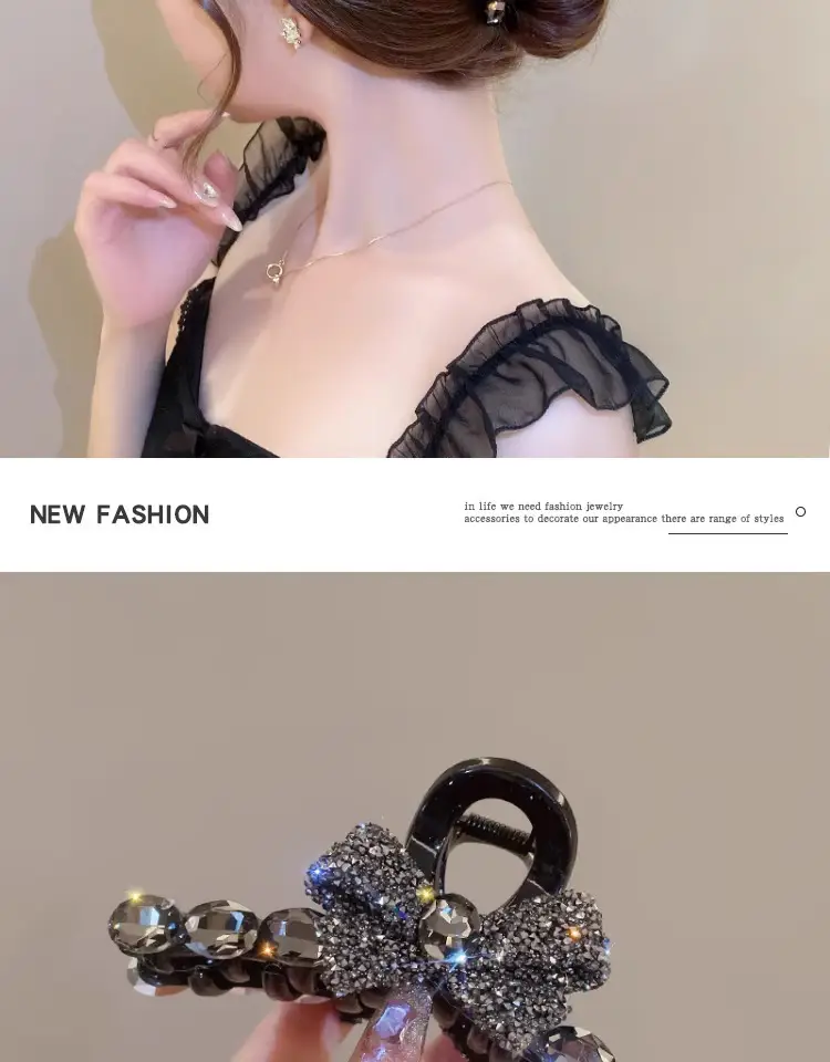 Full Diamond Bow Hair Clip for Women — feature 3