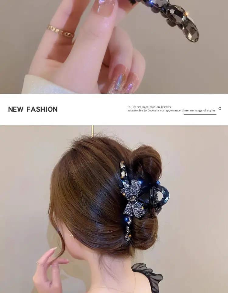 Full Diamond Bow Hair Clip for Women — feature 4