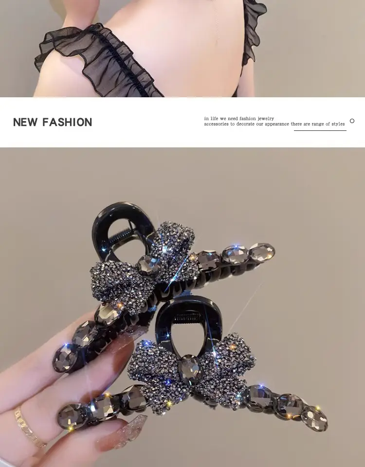Full Diamond Bow Hair Clip for Women — feature 5