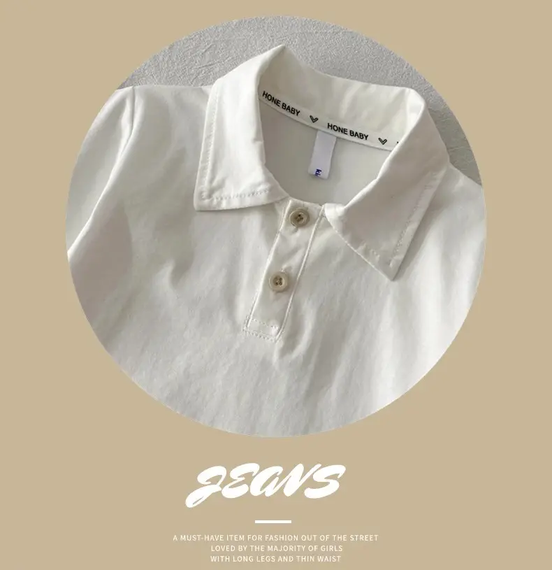 Boys Solid Color Collared T-Shirt 2026 Summer — feature 11