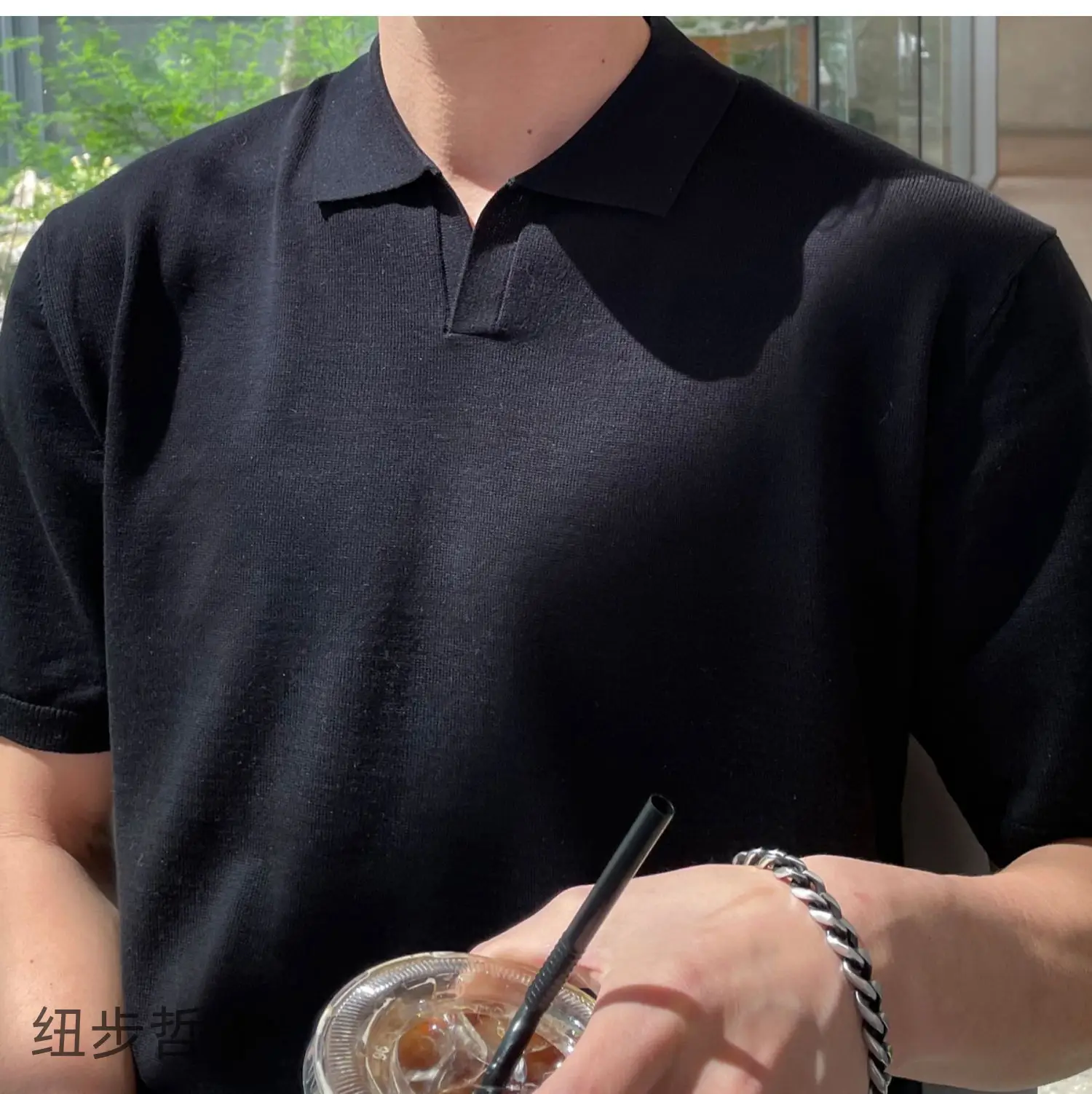 Men's Black Polo T-Shirt Summer 2024 — feature 19