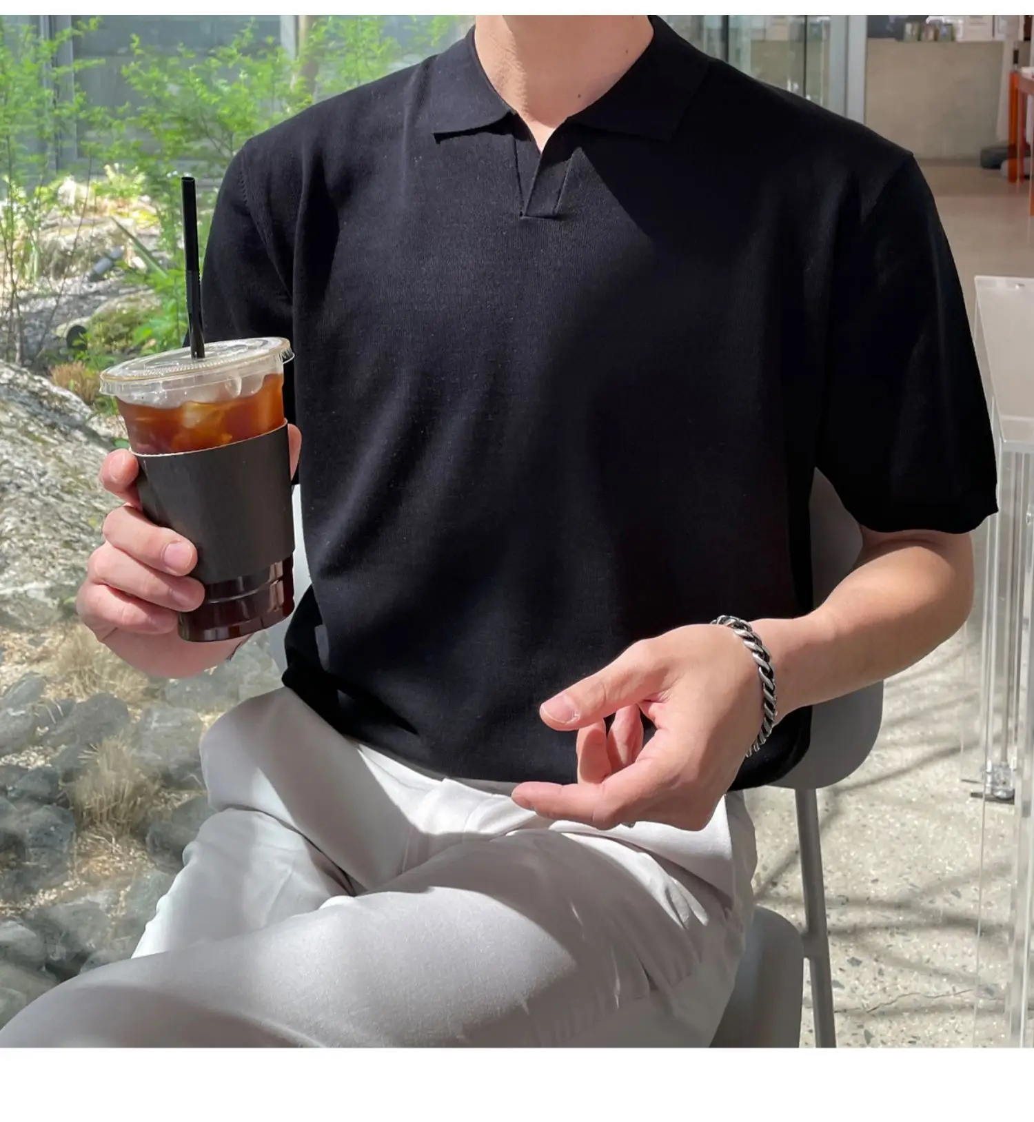 Men's Black Polo T-Shirt Summer 2024 — feature 20