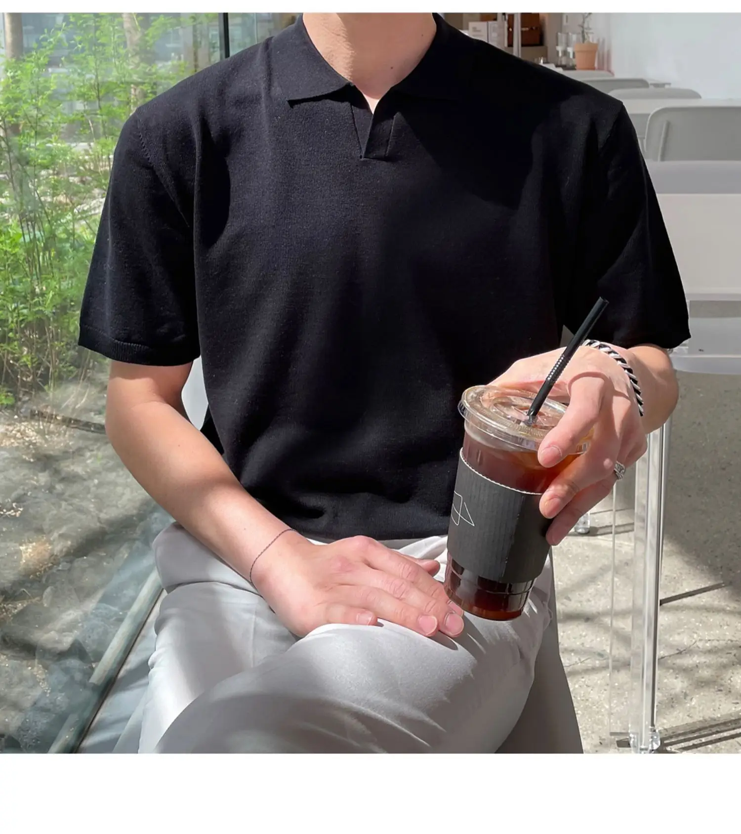 Men's Black Polo T-Shirt Summer 2024 — feature 21