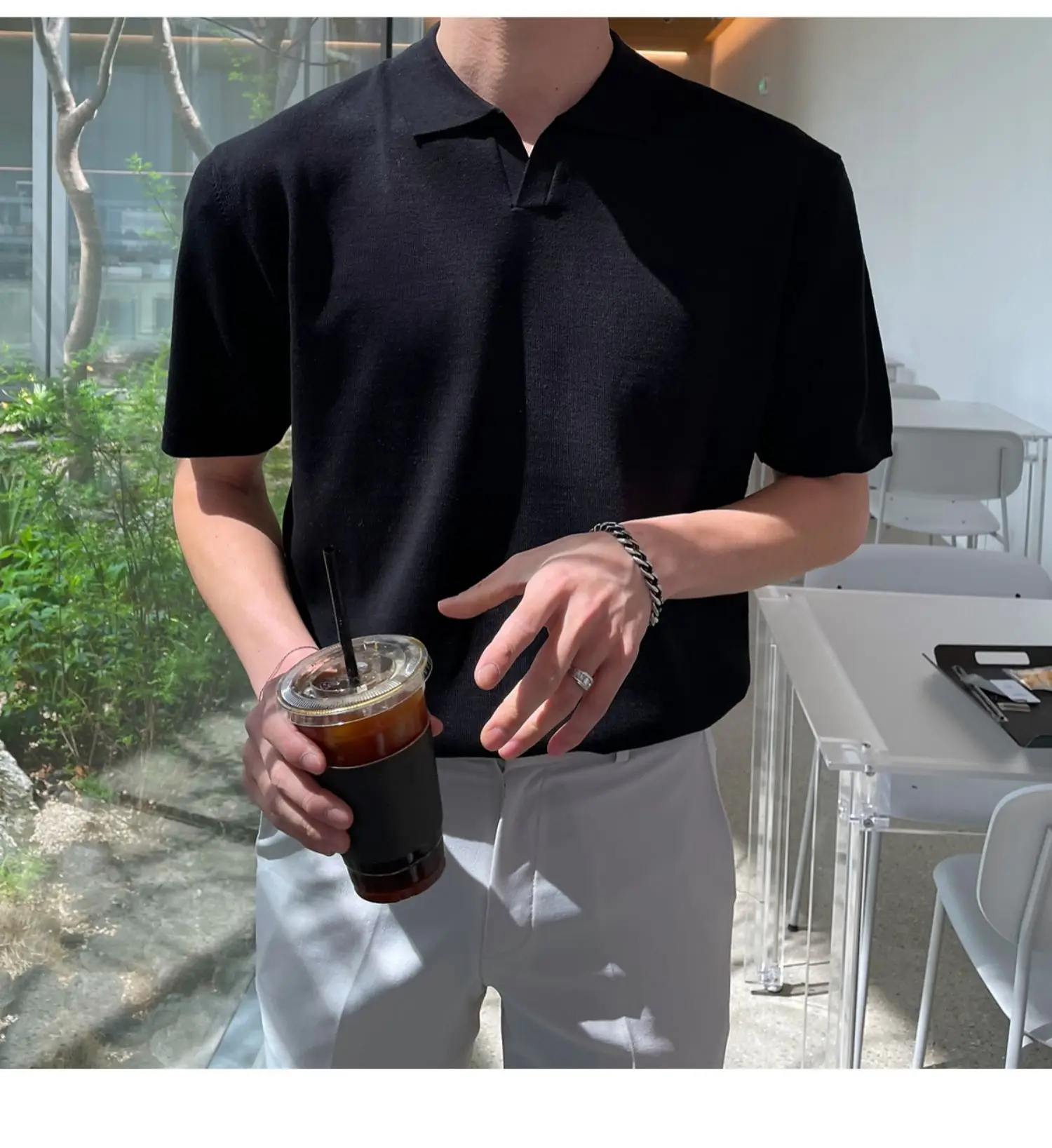 Men's Black Polo T-Shirt Summer 2024 — feature 27