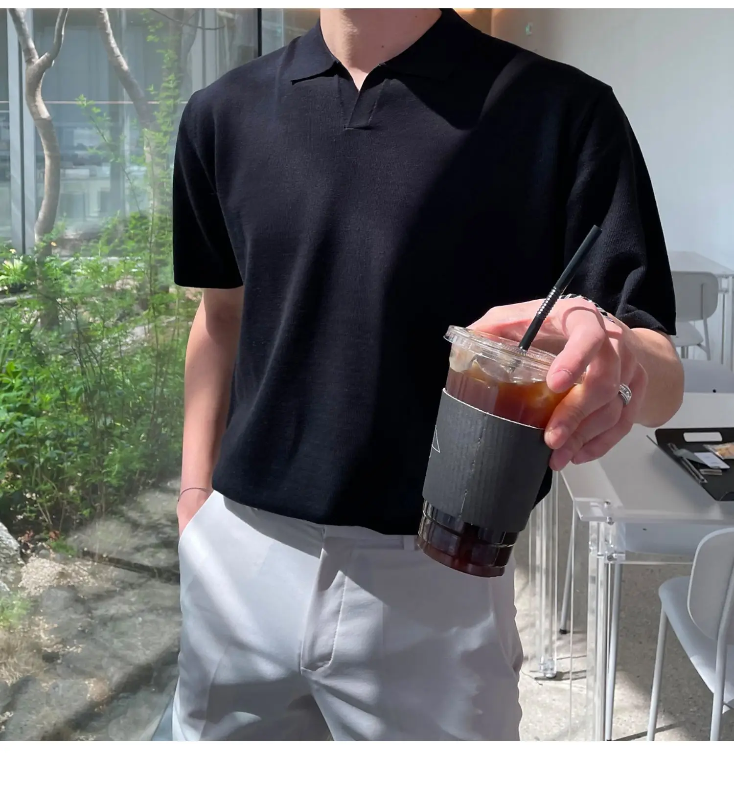 Men's Black Polo T-Shirt Summer 2024 — feature 28