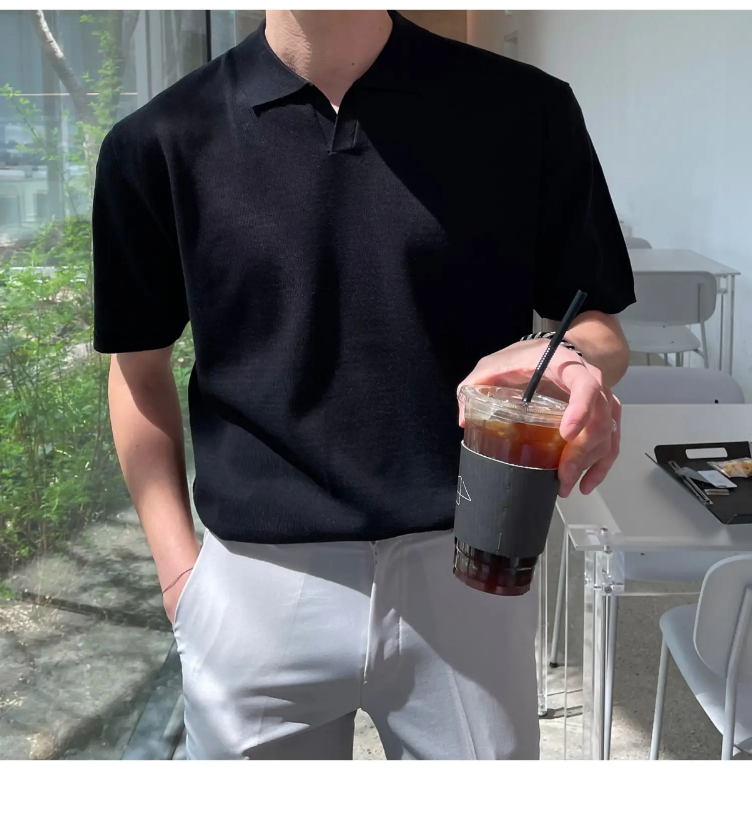 Men's Black Polo T-Shirt Summer 2024 — feature 29