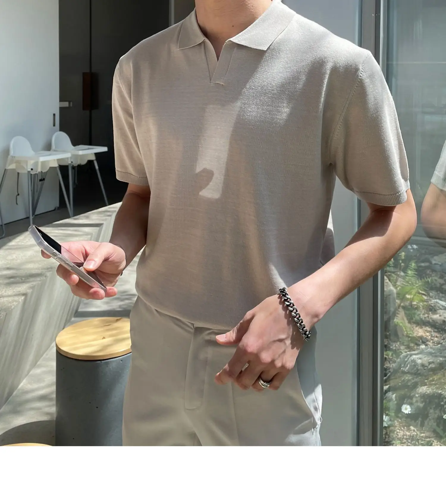 Men's Black Polo T-Shirt Summer 2024 — feature 5