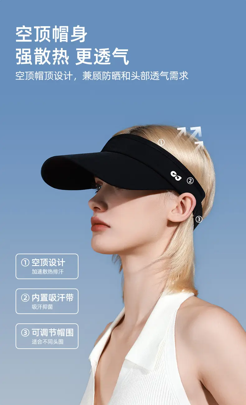 UV50+ Lightweight Sun Visor Hat for Women — feature 10