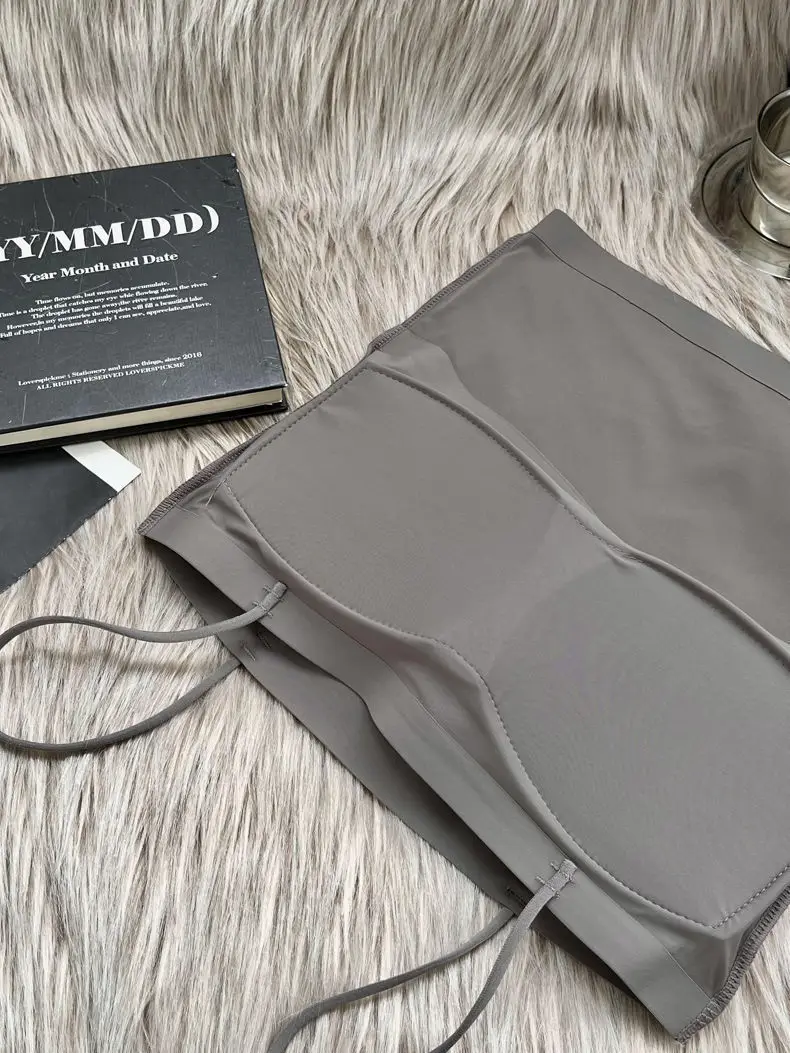 Summer fixed Cup Ice Silk beauty back small sling women's inner strap with chest pad one-piece anti-exposure seamless vest base — feature 9