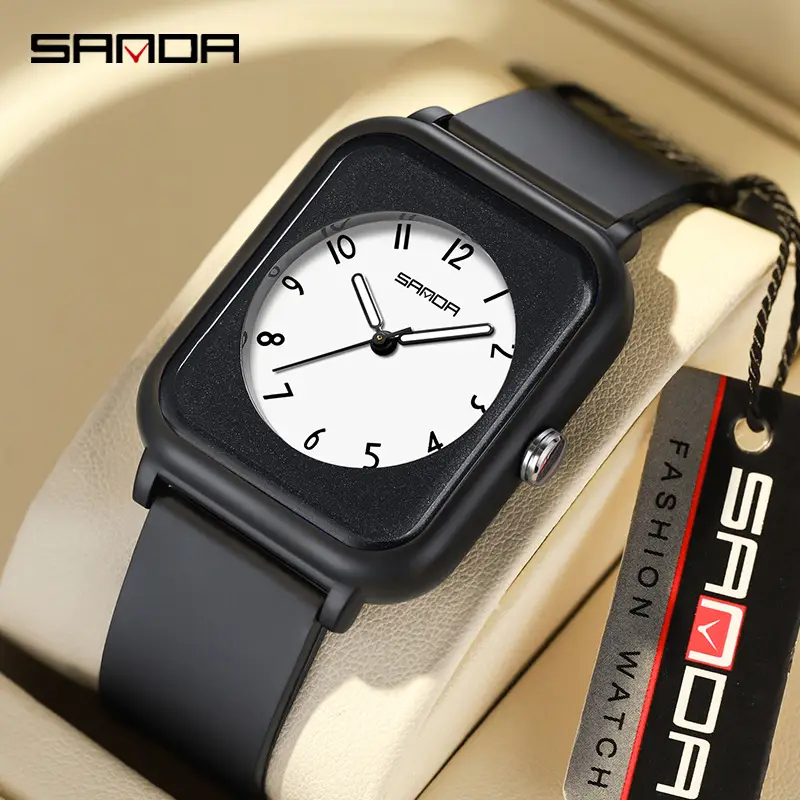 Sanda Waterproof Square Quartz Watch for Men Women - Image 8