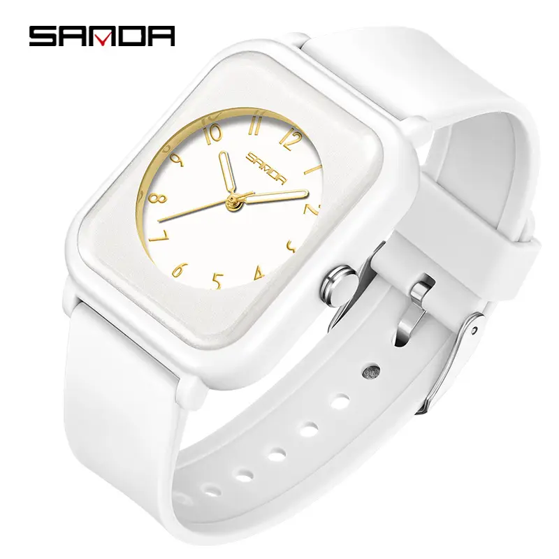 Sanda Waterproof Square Quartz Watch for Men Women - Image 11