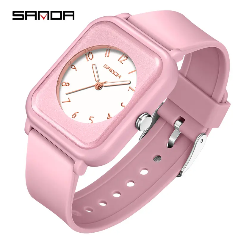 Sanda Waterproof Square Quartz Watch for Men Women - Image 4