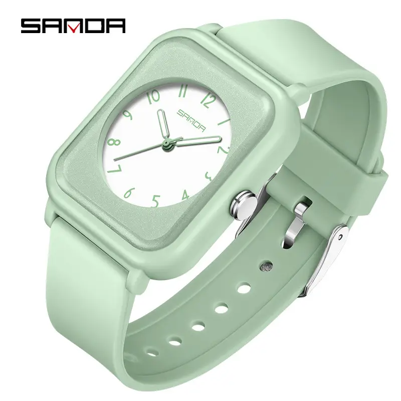 Sanda Waterproof Square Quartz Watch for Men Women - Image 5