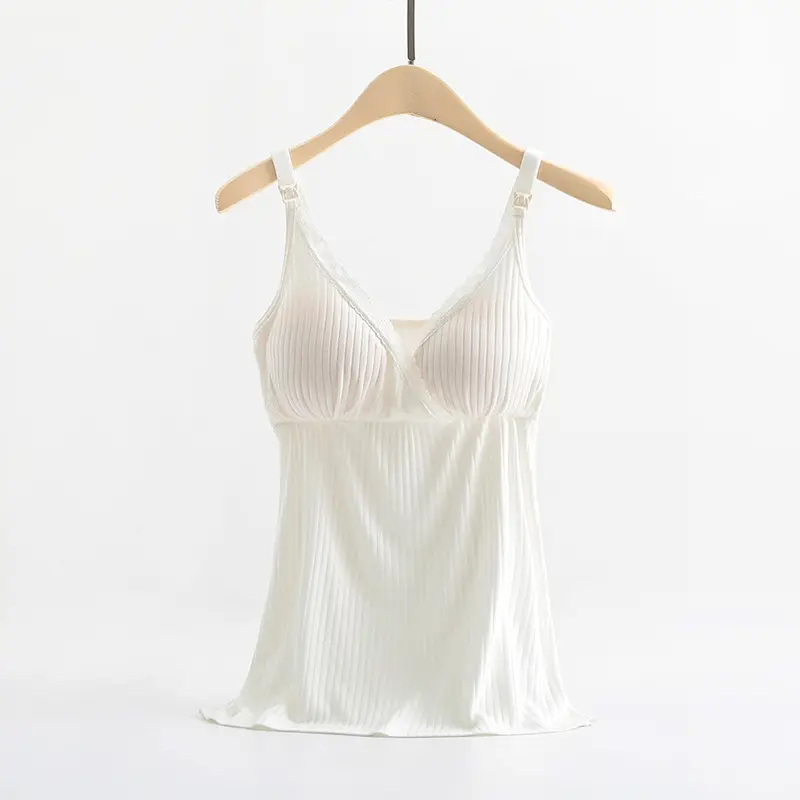 Breastfeeding Sling with Cross-Over Design, Comfortable and Stretchy, Home Nursing Wear, No Need to Wear a Bra, Modal Nursing Top with Optional Breast Pads