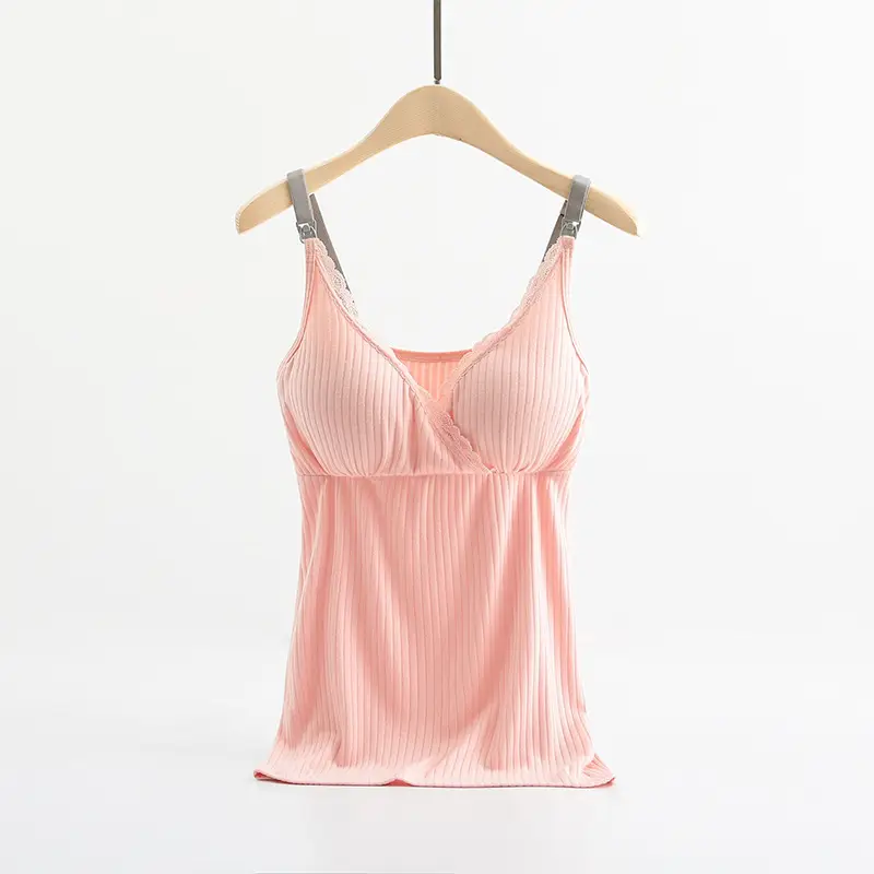 Breastfeeding Sling with Cross-Over Design, Comfortable and Stretchy, Home Nursing Wear, No Need to Wear a Bra, Modal Nursing Top with Optional Breast Pads