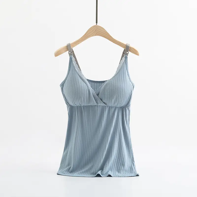Breastfeeding Sling with Cross-Over Design, Comfortable and Stretchy, Home Nursing Wear, No Need to Wear a Bra, Modal Nursing Top with Optional Breast Pads