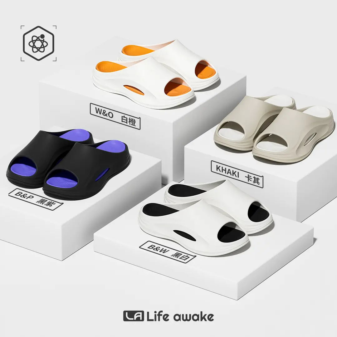 Sandals and slippers men's outdoor wear indoor home bathroom bath non-slip soft bottom excrement feeling teenagers summer women's sandals - Image 10