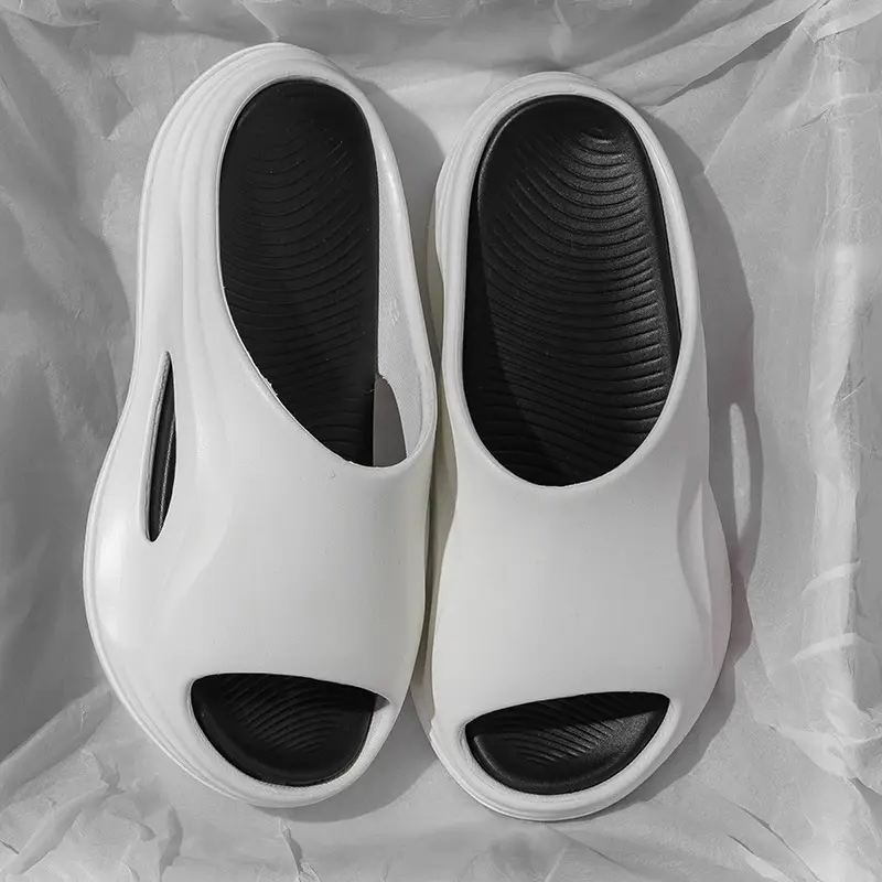 Sandals and slippers men's outdoor wear indoor home bathroom bath non-slip soft bottom excrement feeling teenagers summer women's sandals - Image 2