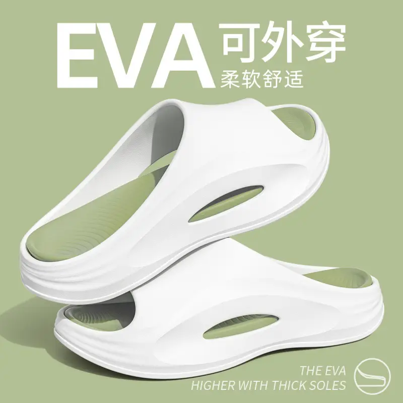 Sandals and slippers men's outdoor wear indoor home bathroom bath non-slip soft bottom excrement feeling teenagers summer women's sandals - Image 5
