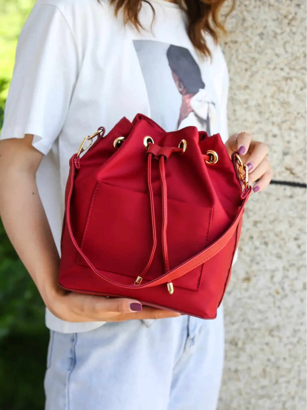 Purple Korean Style Shoulder Crossbody Bag Large Capacity - Image 10