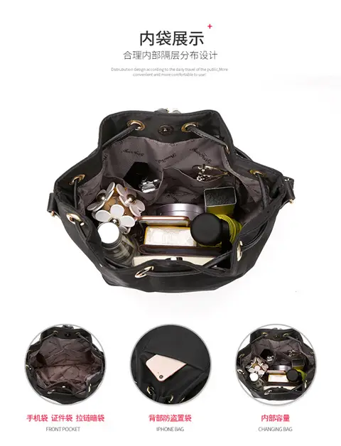 Purple Korean Style Shoulder Crossbody Bag Large Capacity — feature 12
