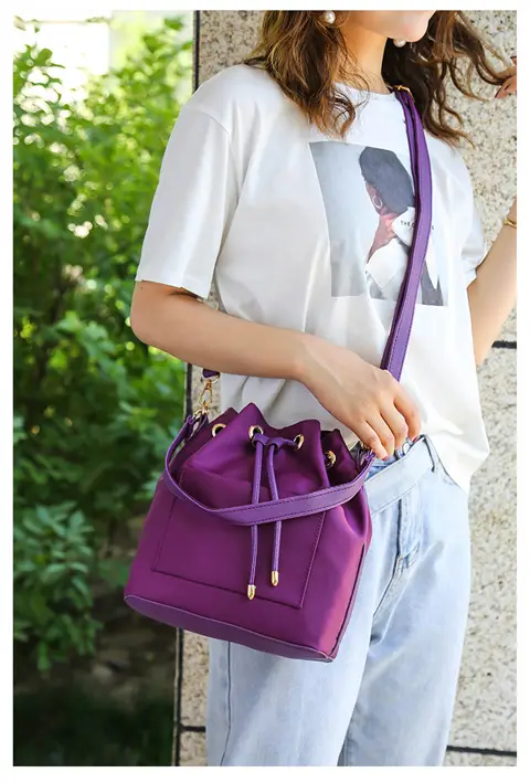 Purple Korean Style Shoulder Crossbody Bag Large Capacity — feature 21