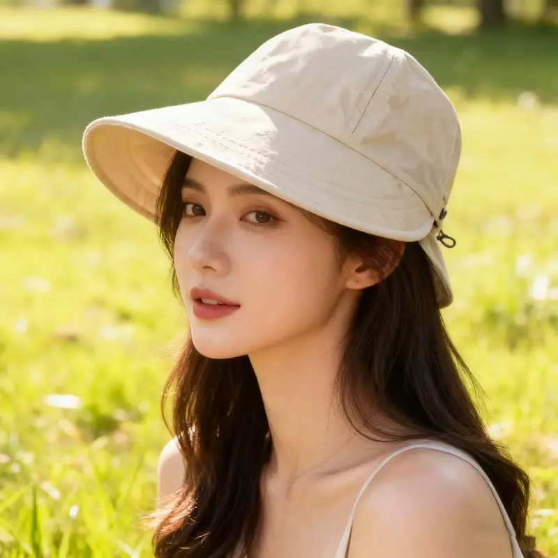 Women Lightweight Duck Tine Fisherman Hat Beige - Image 6