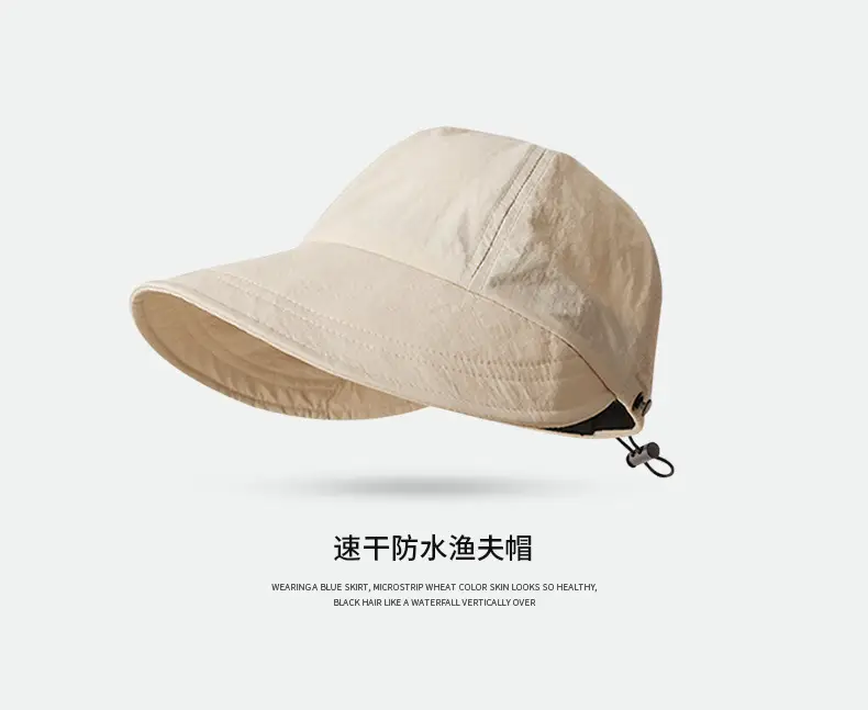 Women Lightweight Duck Tine Fisherman Hat Beige — feature 10