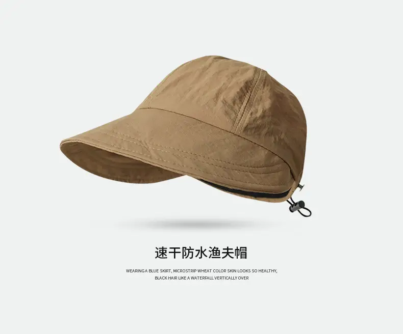 Women Lightweight Duck Tine Fisherman Hat Beige — feature 9