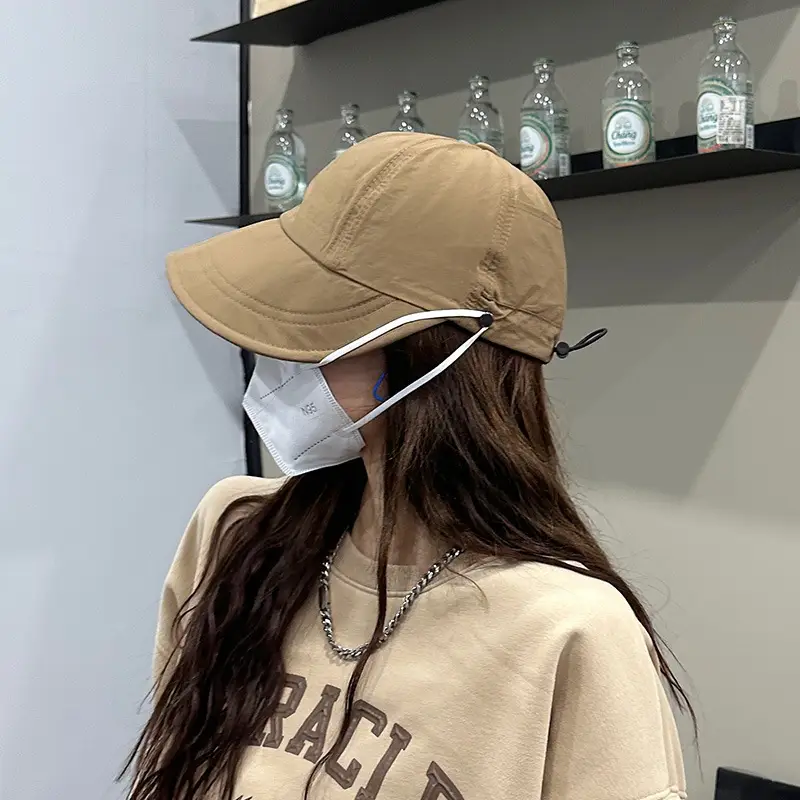 Women Lightweight Duck Tine Fisherman Hat Beige - Image 4