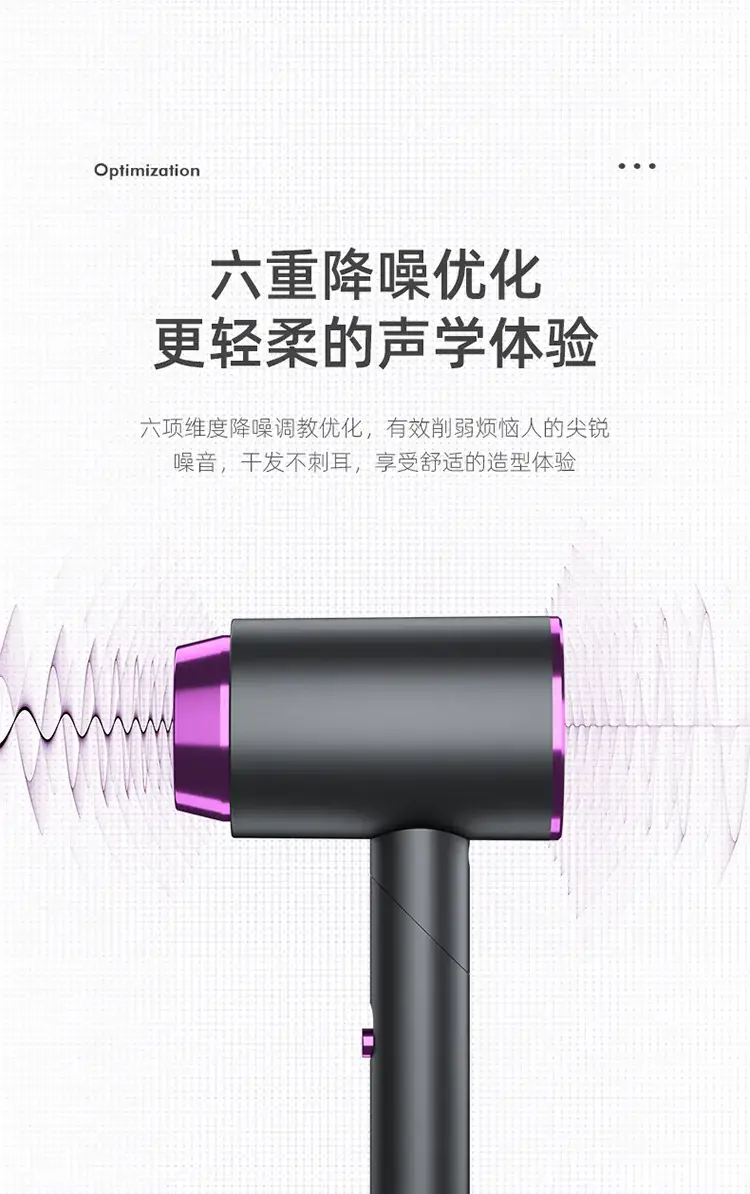 Rotating Folding Hair Dryer with Purple Finish — feature 13