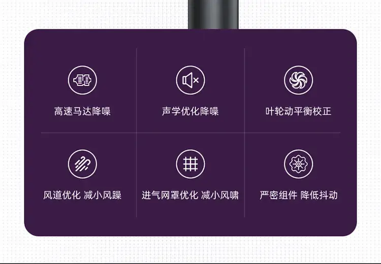 Rotating Folding Hair Dryer with Purple Finish — feature 14