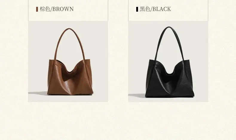 New Women's Black Large Capacity Tote Bag — feature 4