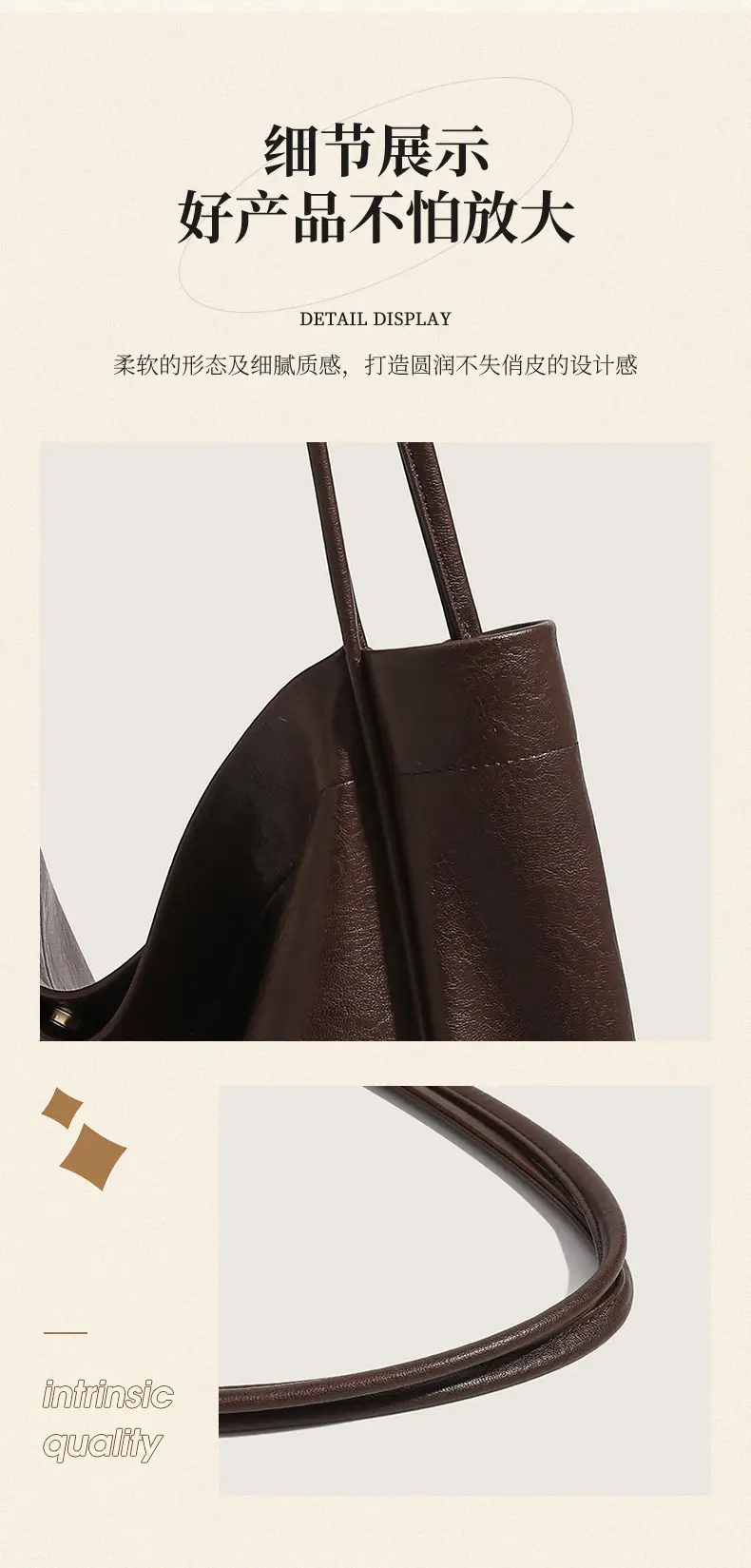 New Women's Black Large Capacity Tote Bag — feature 7