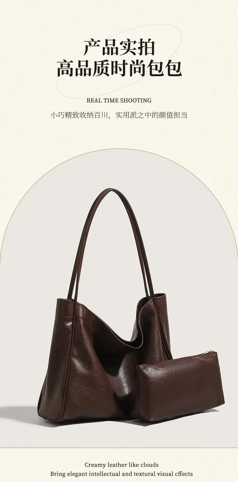 New Women's Black Large Capacity Tote Bag — feature 9