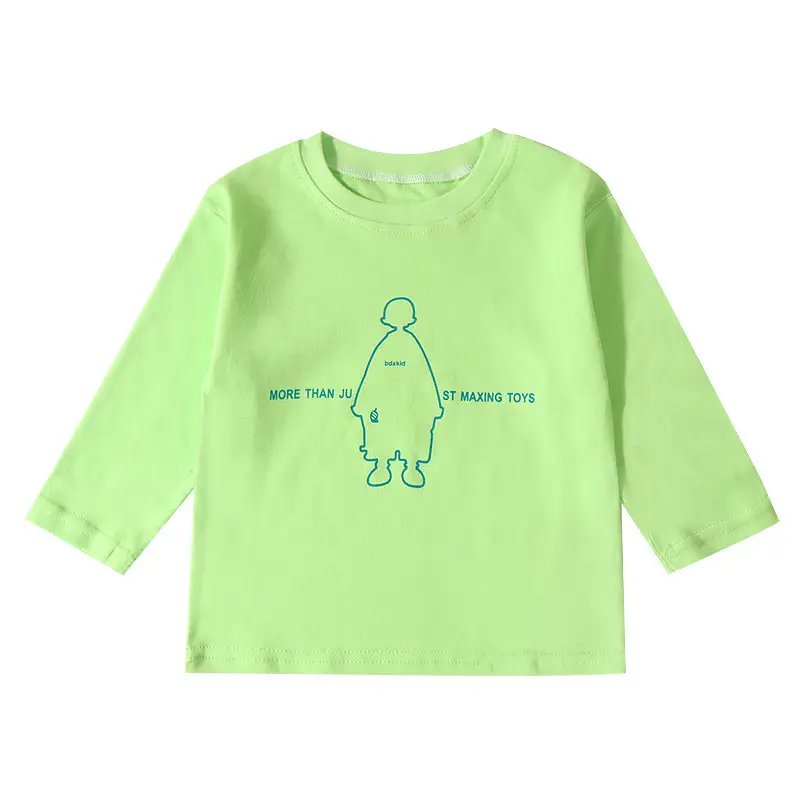 New Kidsren Long Sleeve Korean Style T-Shirt Green