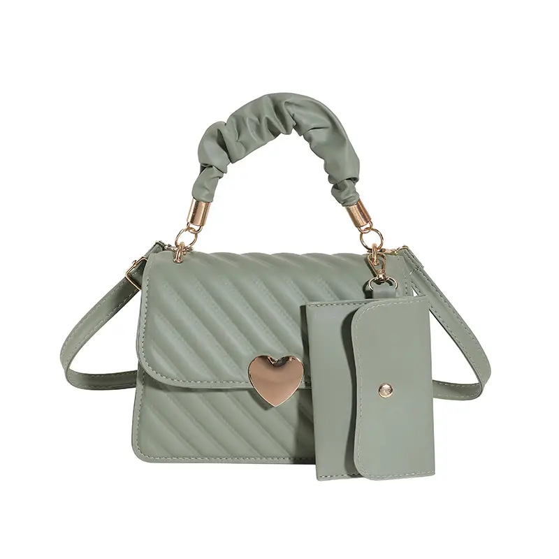 Trendy Heart Lock Bag Women Beige Embossed Shoulder Crossbody - Image 11
