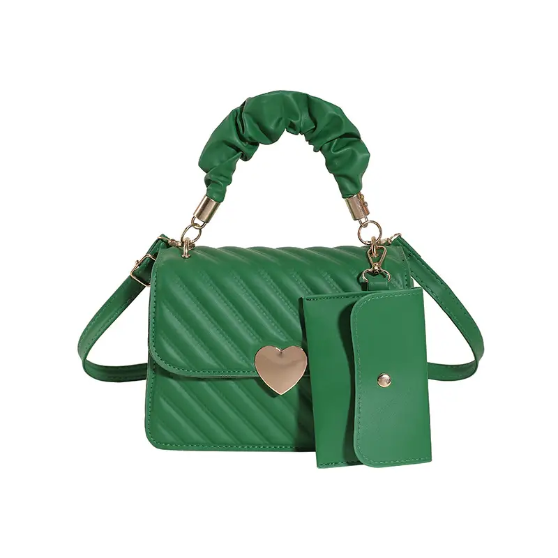 Trendy Heart Lock Bag Women Beige Embossed Shoulder Crossbody - Image 5