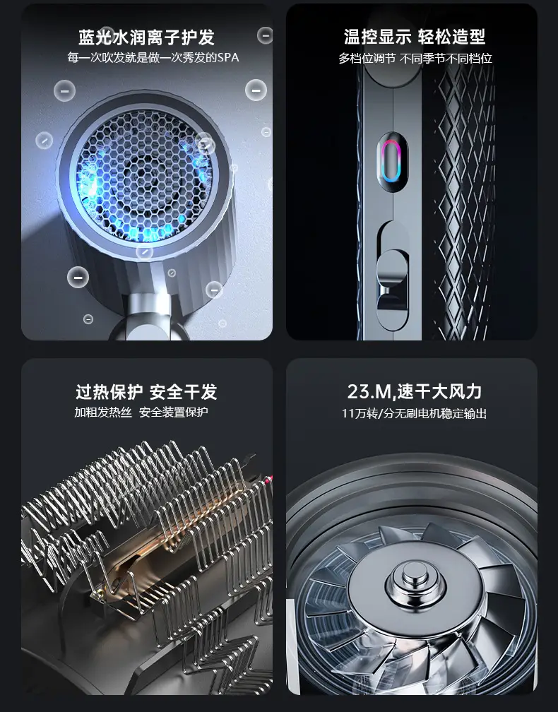 Green High-Speed Hair Dryer for Students & Home Use — feature 5